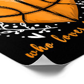 バスケットボール女子キが大好きな少女 ポスター (角)