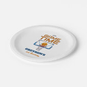 バスケットボール好きなすべての年齢の人のための誕生日 ペーパープレート (アングル)
