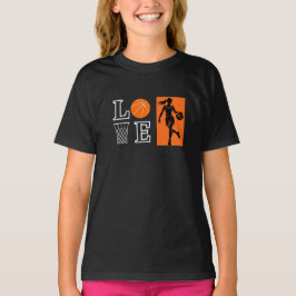 バスケットボール好きな女子、バスケットボール選手 Tシャツ