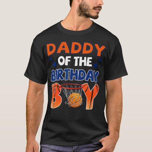 バスケットボール好きな息子のパパ Tシャツ (正面)