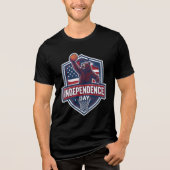 バスケットボール好きな愛国者 トライブレンドTシャツ (正面)