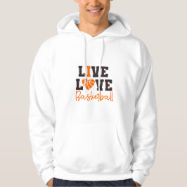 バスケットボール好きのためのパーカー Live Love Basketball Hoodie パーカ