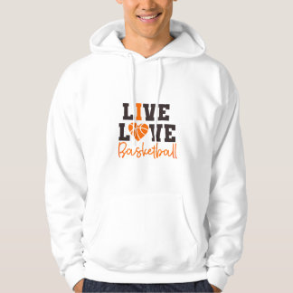 バスケットボール好きのためのパーカー Live Love Basketball Hoodie パーカ