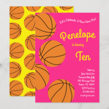 バスケットボール子供の誕生日パーティースポーツピンクガールズ