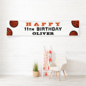 バスケットボール子供の誕生日パーティーバナー 横断幕 (インサイチュ)