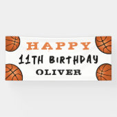 バスケットボール子供の誕生日パーティーバナー 横断幕 (横)