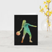 バスケットボール少女 カード (黄色い花)