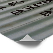 バスケットボール引用文の落書きオン波付きアイアン010 ポスター (角)