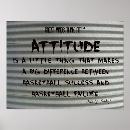 バスケットボール引用文の落書きオン波付きアイアン010 ポスター (正面)