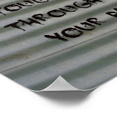 バスケットボール引用文の落書きオン波付きアイアン017 ポスター (角)