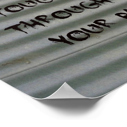 バスケットボール引用文の落書きオン波付きアイアン017 ポスター (角)