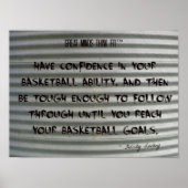 バスケットボール引用文の落書きオン波付きアイアン017 ポスター (正面)