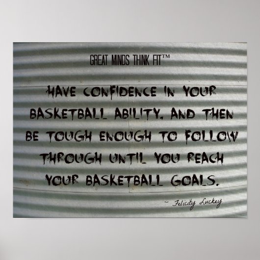 バスケットボール引用文の落書きオン波付きアイアン017 ポスター (正面)