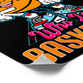 バスケットボール引用文好きの女の子 ポスター (角)