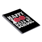 バスケットボール愛好家のギフトの幸せな100日 ノートブック (右側)