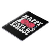 バスケットボール愛好家のギフトの幸せな100日 ノートブック (左側)