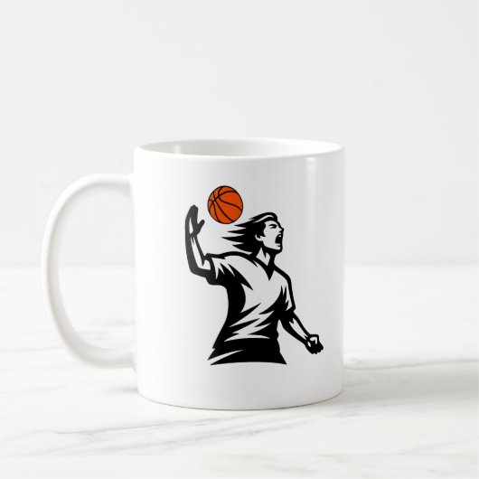 バスケットボール愛好家コーヒーマグ – Plaにぴったりのギフト コーヒーマグカップ (左)