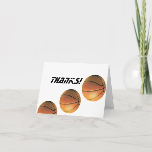 バスケットボール感謝してい サンキューカード (正面)