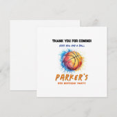 バスケットボール感謝カード サンキューカード (正面/裏面)