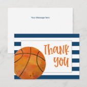 バスケットボール感謝カード フラット サンキューカード (正面/裏面)