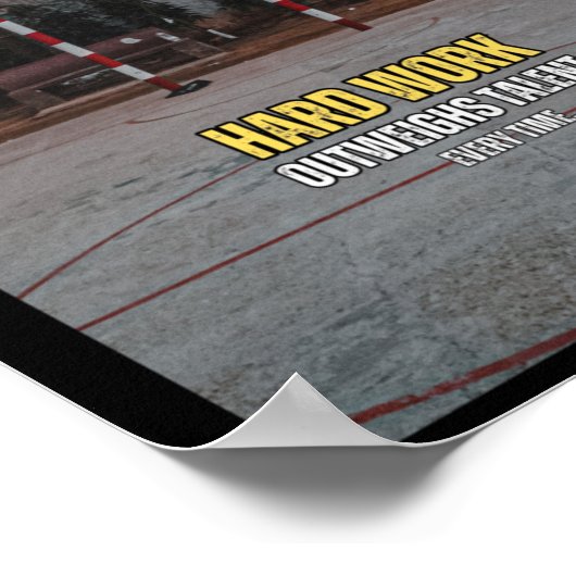 バスケットボール懸命作業動機引用文 ポスター (角)