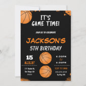 バスケットボール招待状 招待状 (正面)