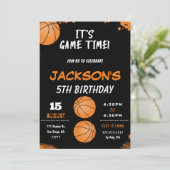 バスケットボール招待状 招待状 (スタンド正面)