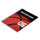 バスケットボール接写スポーツチーム ノートブック (左側)