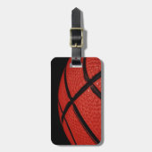 バスケットボール接写スポーツチーム ラゲッジタグ (正面縦)