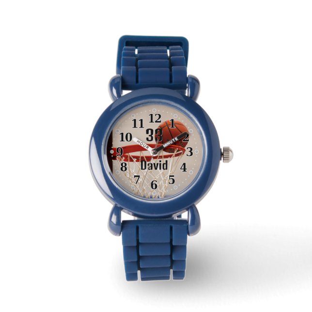バスケットボール最高の選手 |おもしろい | 腕時計 (正面)