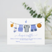 バスケットボール服のライン おむつくじ カード (スタンド正面)