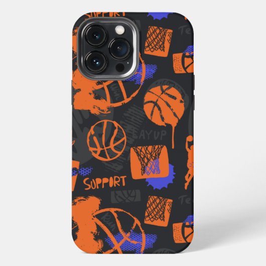 バスケットボール柄 iPhoneケース (裏面)