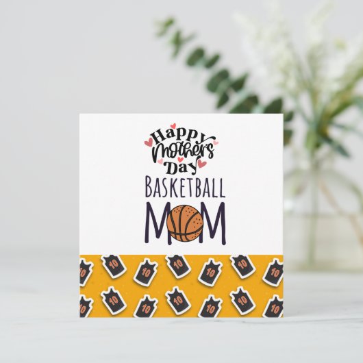 バスケットボール母の日から母へ カード (スタンド正面)