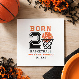 バスケットボール生まれ | スポーツ男子の2歳の誕生日 スタンダードカクテルナプキン