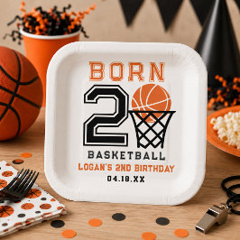 バスケットボール生まれ | スポーツ男子の2歳の誕生日 ペーパープレート