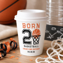 バスケットボール生まれ | スポーツ男子の2歳の誕生日 紙コップ