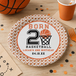 バスケットボール生まれ | スポーツ 男の子の2歳の誕生日 ペーパープレート
