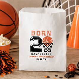 バスケットボール男子2歳の誕生日おめでとう Born 2 Basketball フェイバーバッグ
