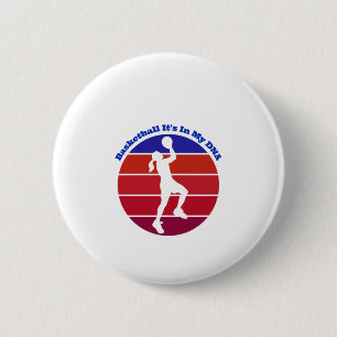 バスケットボール私のDNAに 缶バッジ