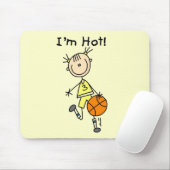 バスケットボール私は熱いTシャツおよびギフトです マウスパッド (マウス)