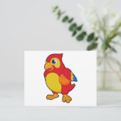 バスケットボール競技でのインコ ポストカード (スタンド正面)