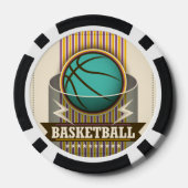 バスケットボール競技カッコいい試合 ポーカーチップ (裏面)