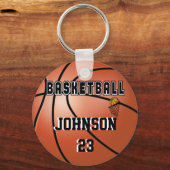 バスケットボール競技 | DIY名と番号 キーホルダー (正面)