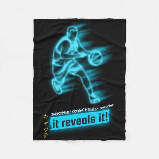 バスケットボール精神 フリースブランケット (正面)