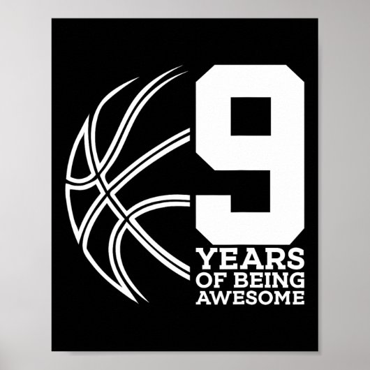 バスケットボール素晴らしの9年目誕生日 ポスター (正面)