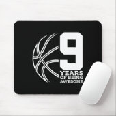 バスケットボール素晴らしの9年目誕生日 マウスパッド (マウス)
