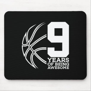 バスケットボール素晴らしの9年目誕生日 マウスパッド