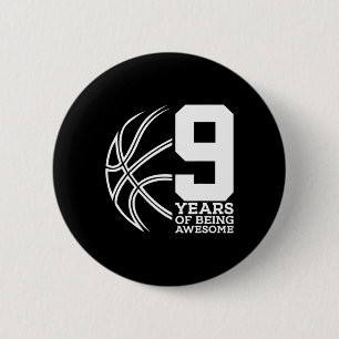 バスケットボール素晴らしの9年目誕生日 缶バッジ