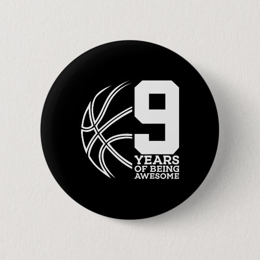 バスケットボール素晴らしの9年目誕生日 缶バッジ (正面)