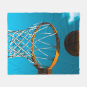 バスケットボール素晴らしギフト フリースブランケット (正面(横))